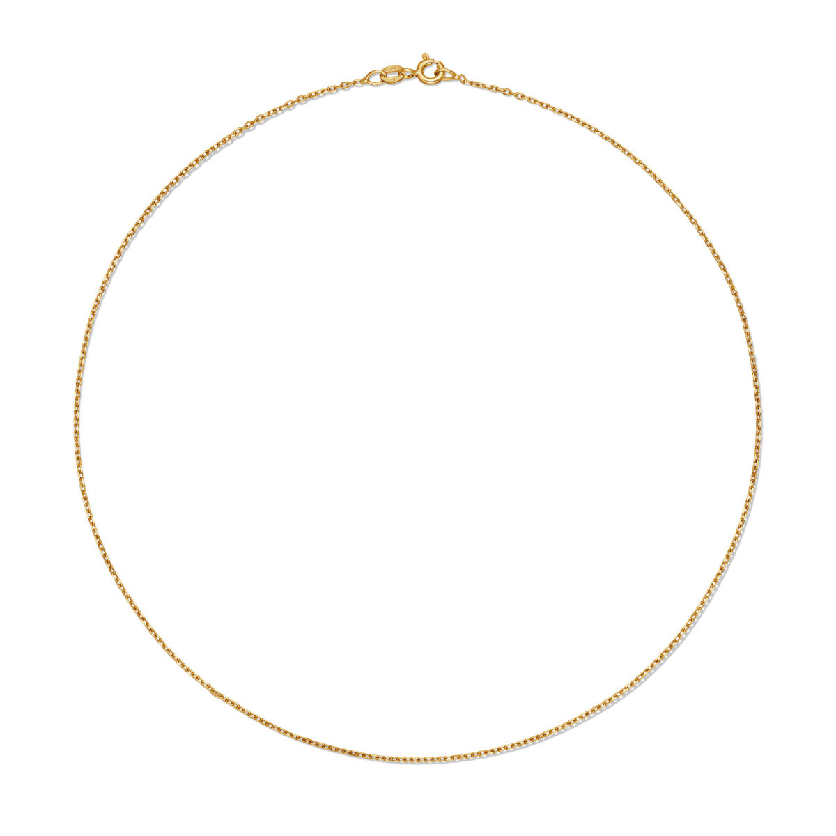 GLOW 201.2738/1.7 gouden schakelketting met ankerschakel 1.1 mm breed - Lengte 38 cm