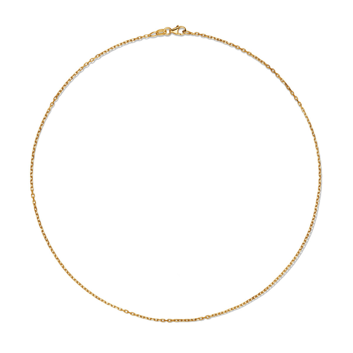 GLOW 201.2838/2.1 14-karaat gouden schakelketting met anker schakel 1.4 mm breed - Lengte 38 cm