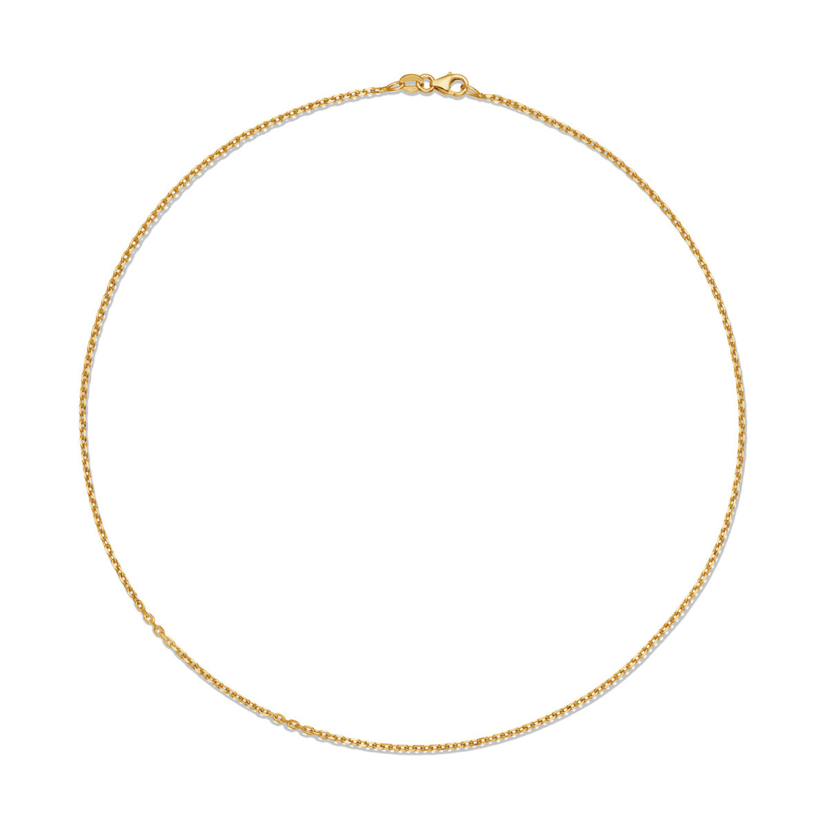 GLOW 201.2938/3.1 glanzende gouden schakelketting anker 1.6 mm breed - Lengte 38 cm