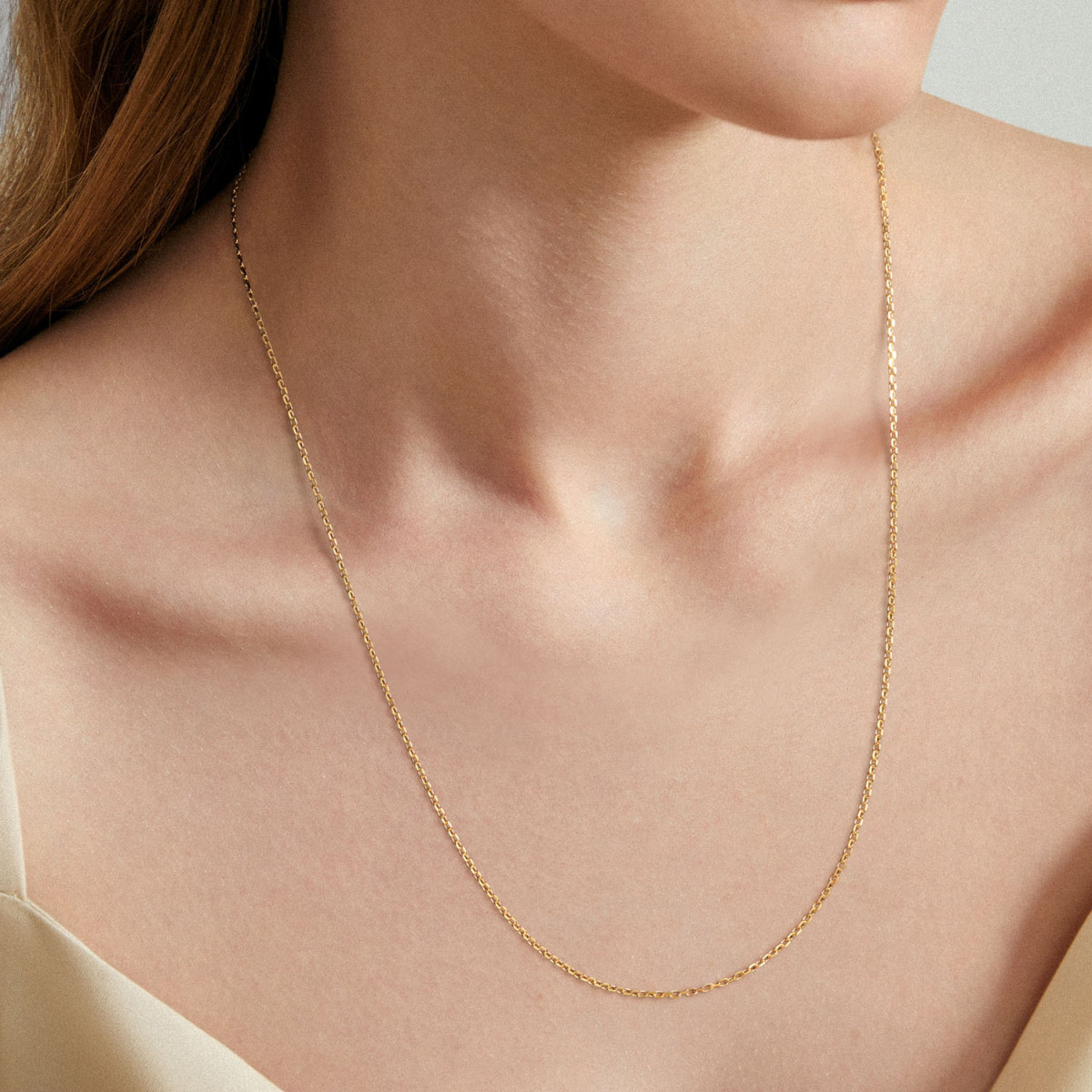GLOW 201.2960/4.7 14-karaat gouden schakelketting met ankerschakel 1.6 mm breed - Lengte 60 cm