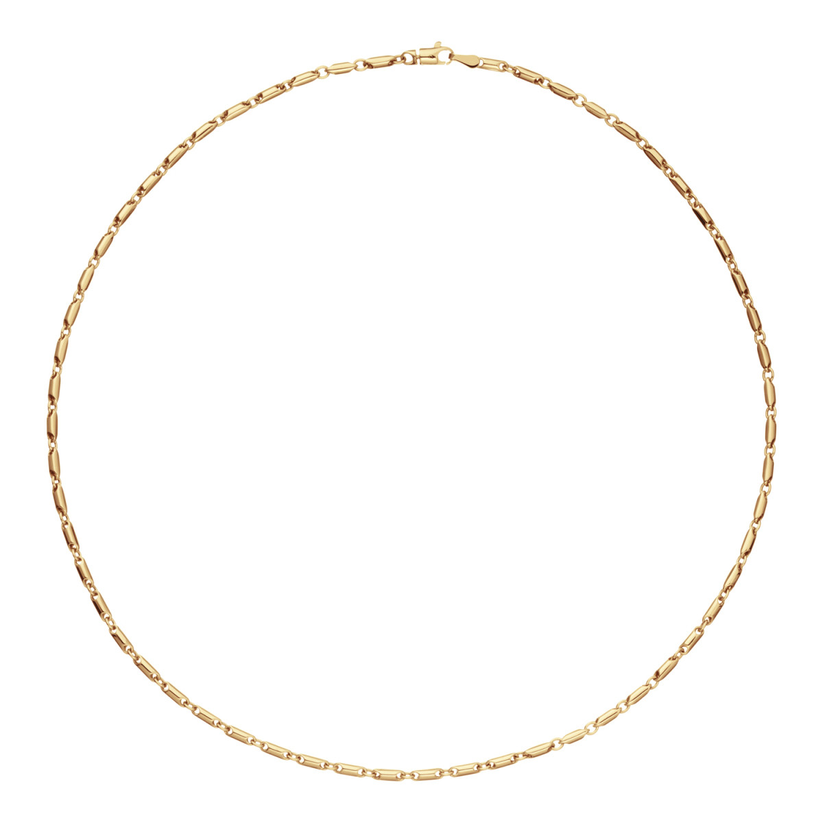 GLOW 202.1474.45 14-karaat gouden cardano schakelketting 5 mm breed - Lengte 45 cm