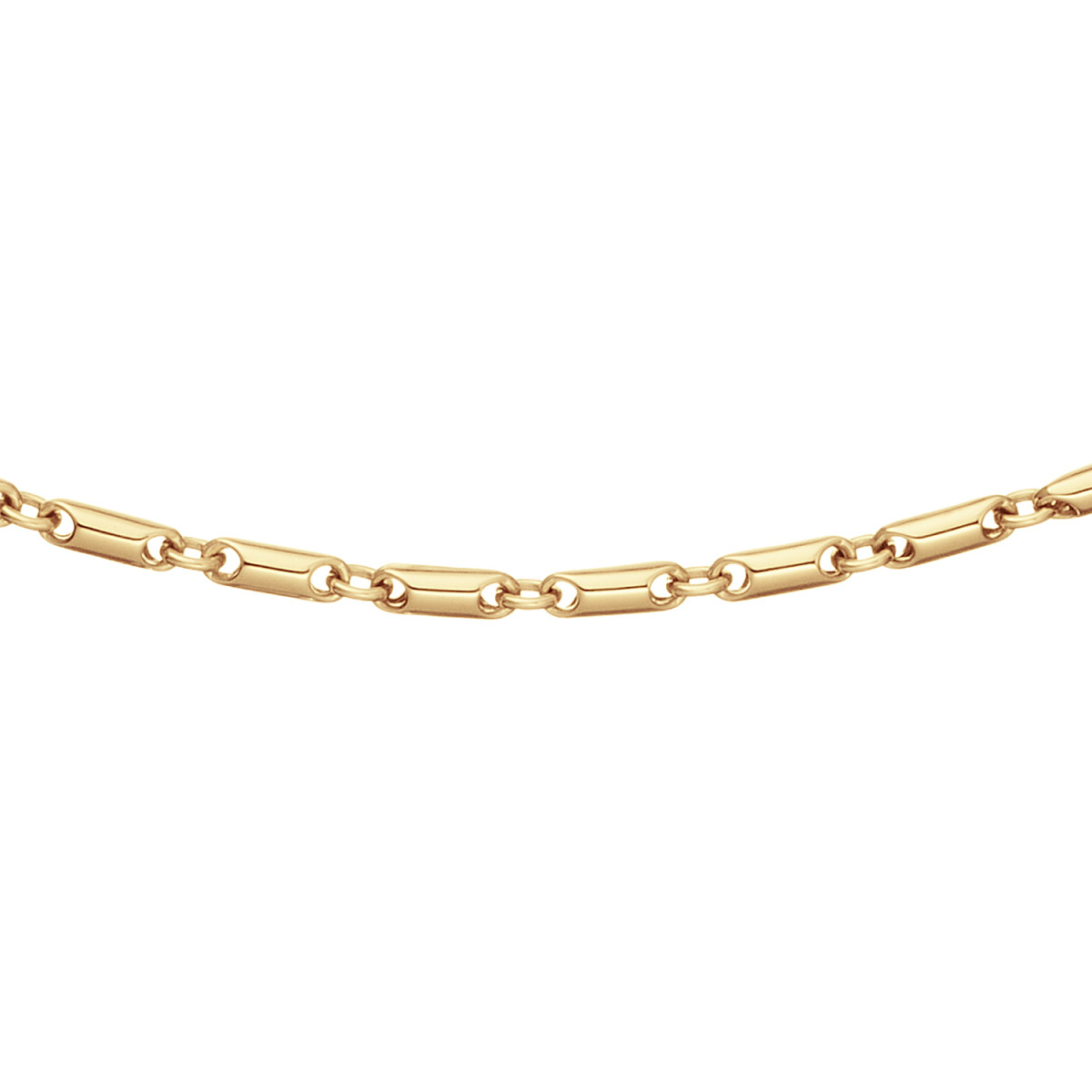 GLOW 202.1474.45 14-karaat gouden cardano schakelketting 5 mm breed - Lengte 45 cm