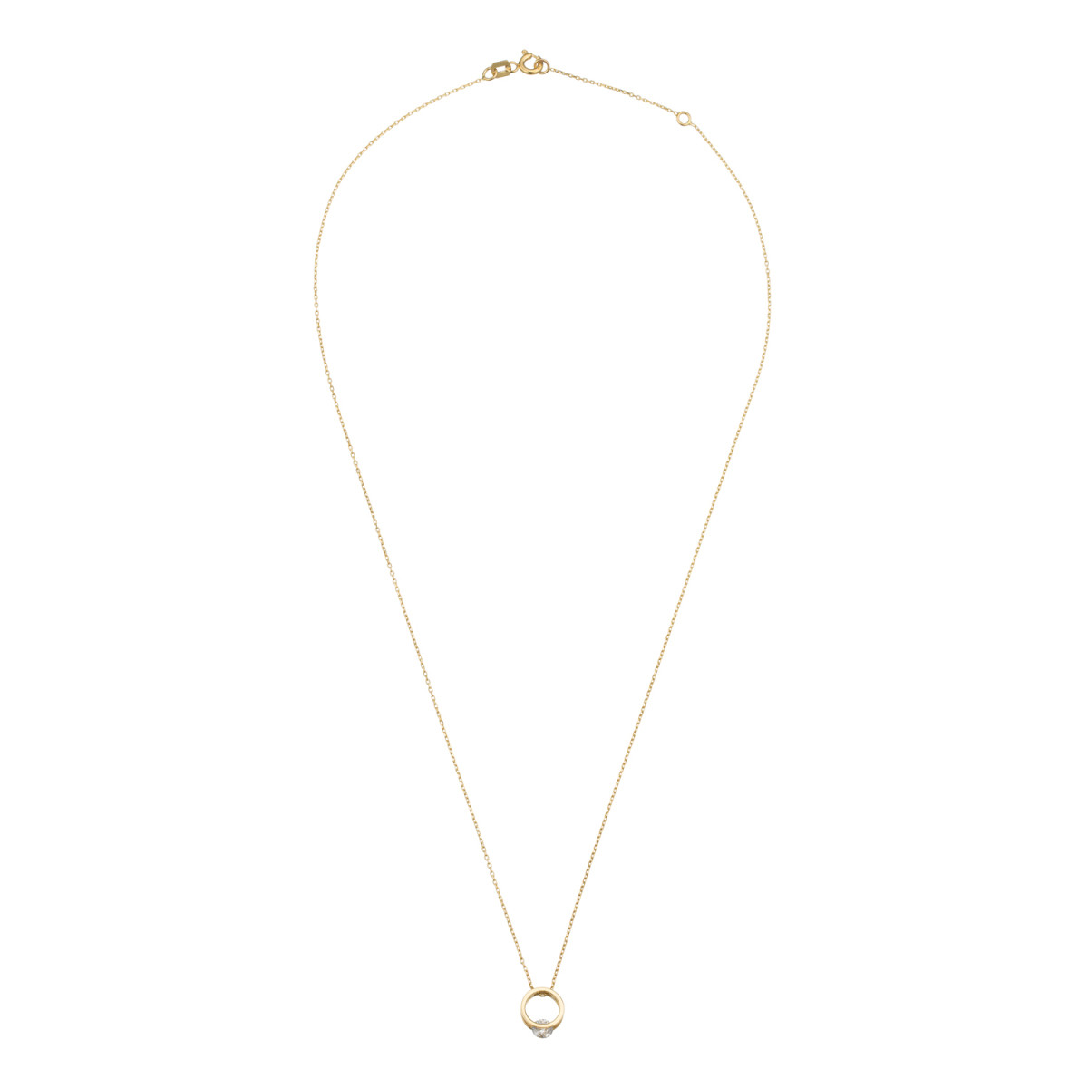 GLOW 202.1500.45 14-karaat gouden ketting met hanger anker schakel 8 mm breed - Lengte 42.5-45 cm