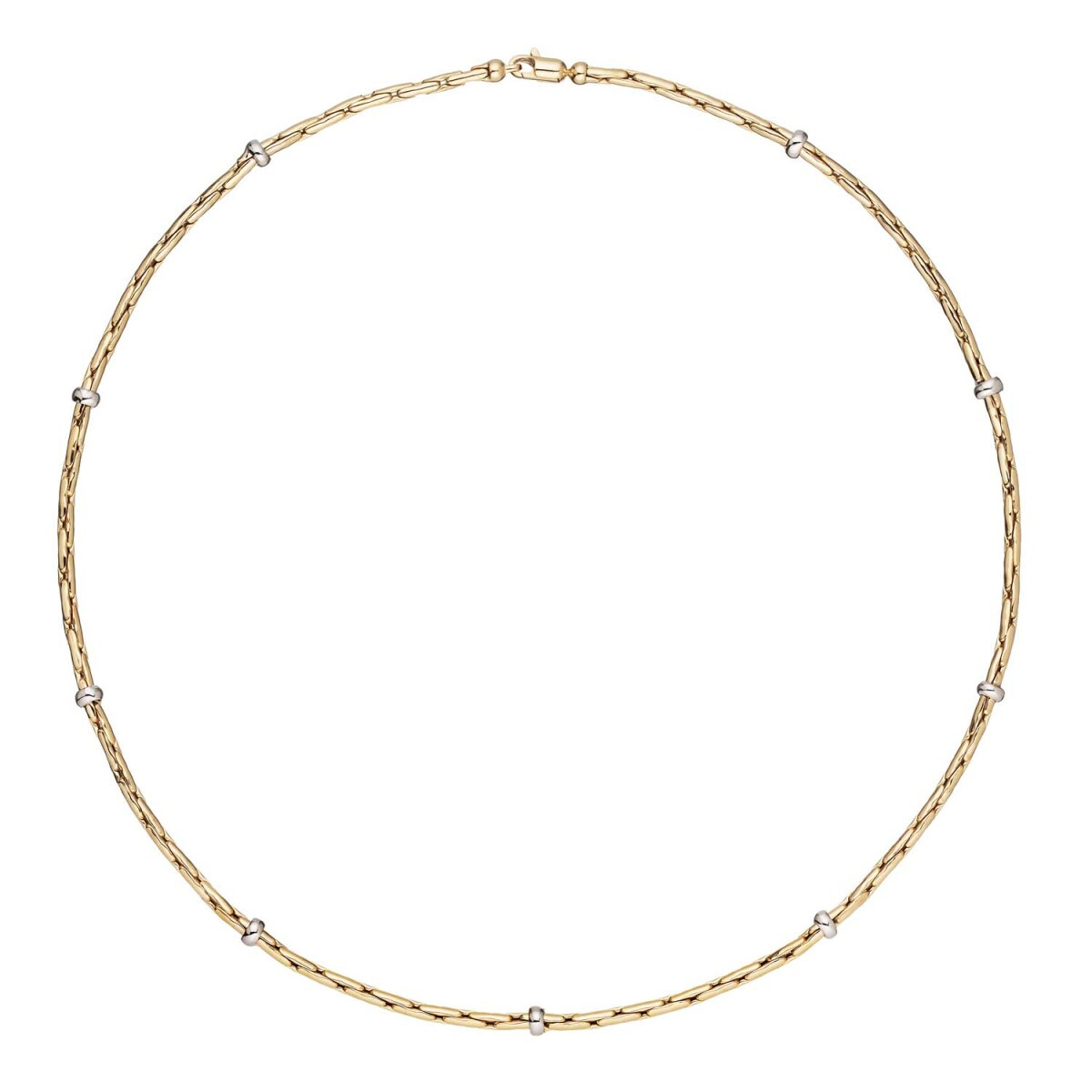 GLOW 202.2230.50 gouden cardano schakelketting glanzend 3 mm breed - Lengte 50 cm