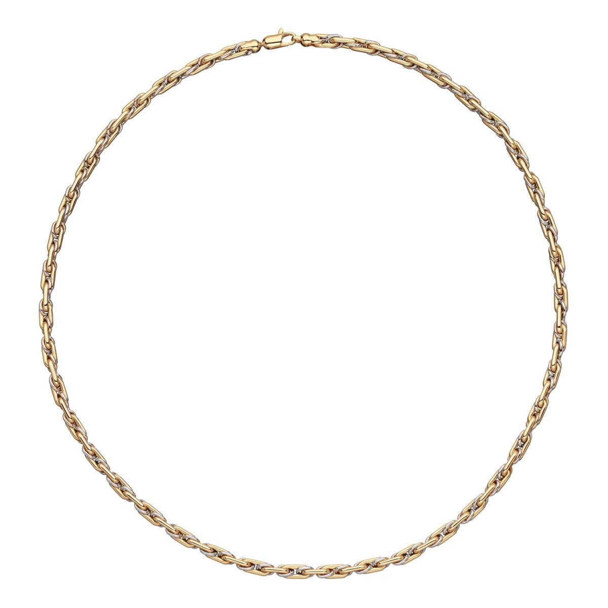 GLOW 202.2237.47 bicolor schakelketting met anker 4 mm breed - Lengte 45 cm
