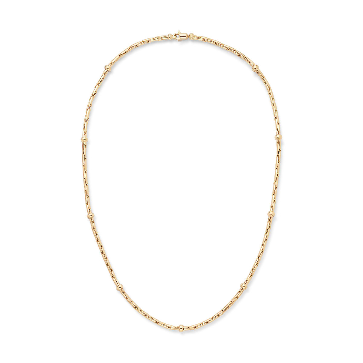 GLOW 202.2240.50 14-karaat gouden ketting met fantasie schakels en bolletjes 4 mm breed - Lengte 50 cm