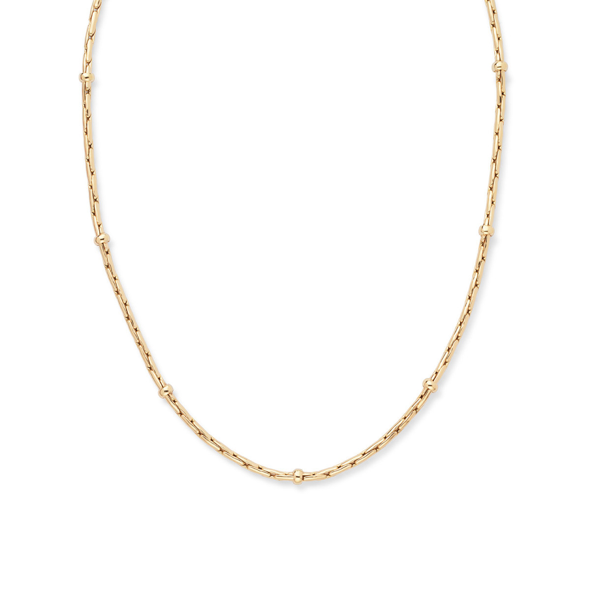 GLOW 202.2240.50 14-karaat gouden ketting met fantasie schakels en bolletjes 4 mm breed - Lengte 50 cm