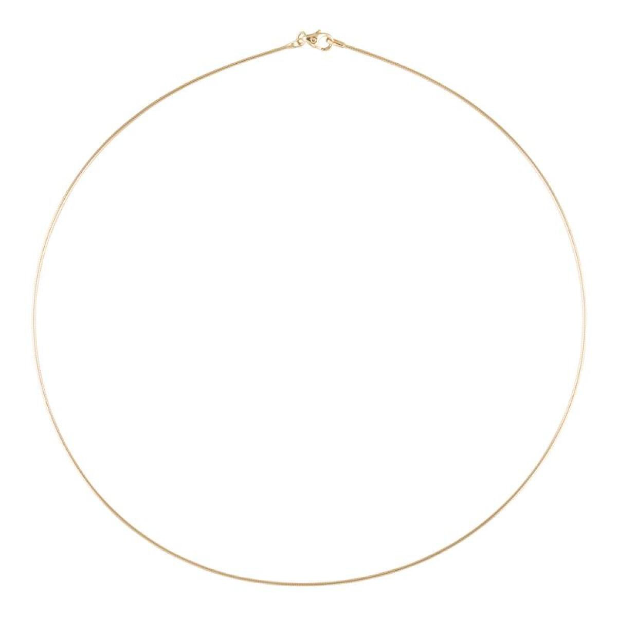 GLOW 203.2000.45 14-karaat gouden omega schakelketting voor hanger 1 mm breed - Lengte 45 cm