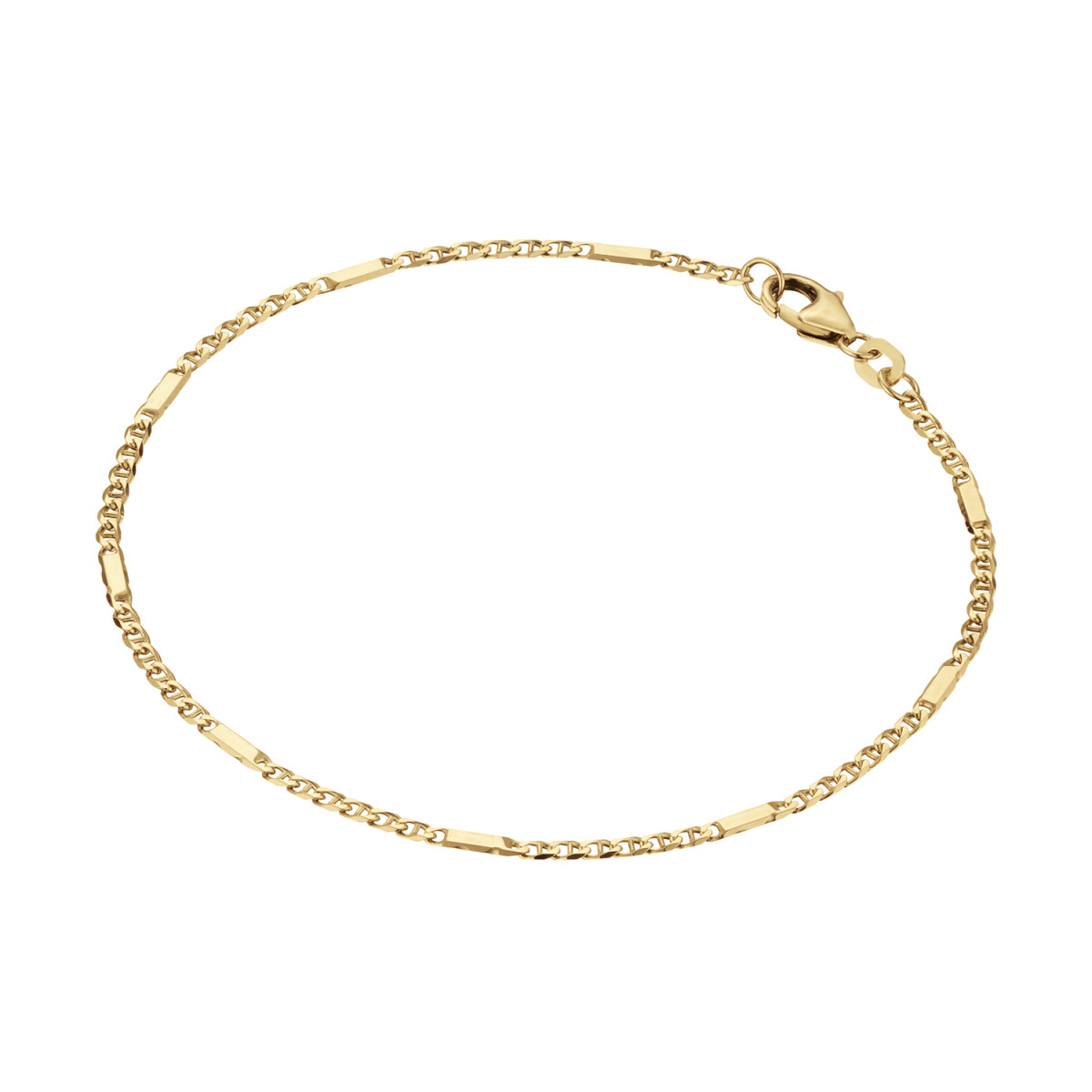 GLOW 204.2012.19 gouden valkenoog schakelarmband glanzend 2 mm breed - Lengte 19 cm