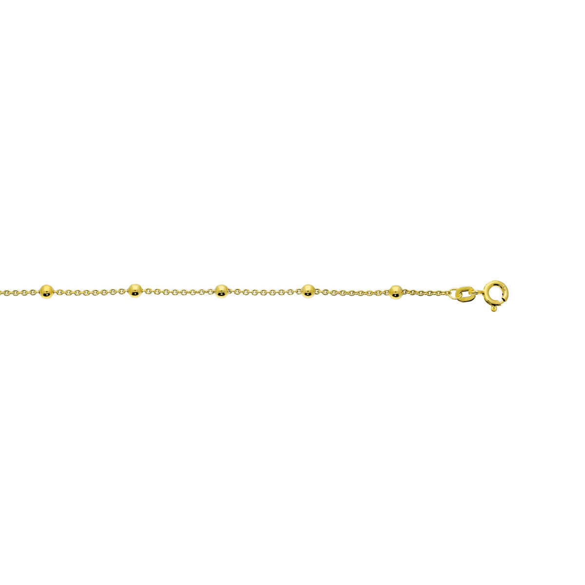 GLOW 204.2047.18 gouden schakelarmband met ronde bolletjes 3 mm breed - Lengte 18 cm