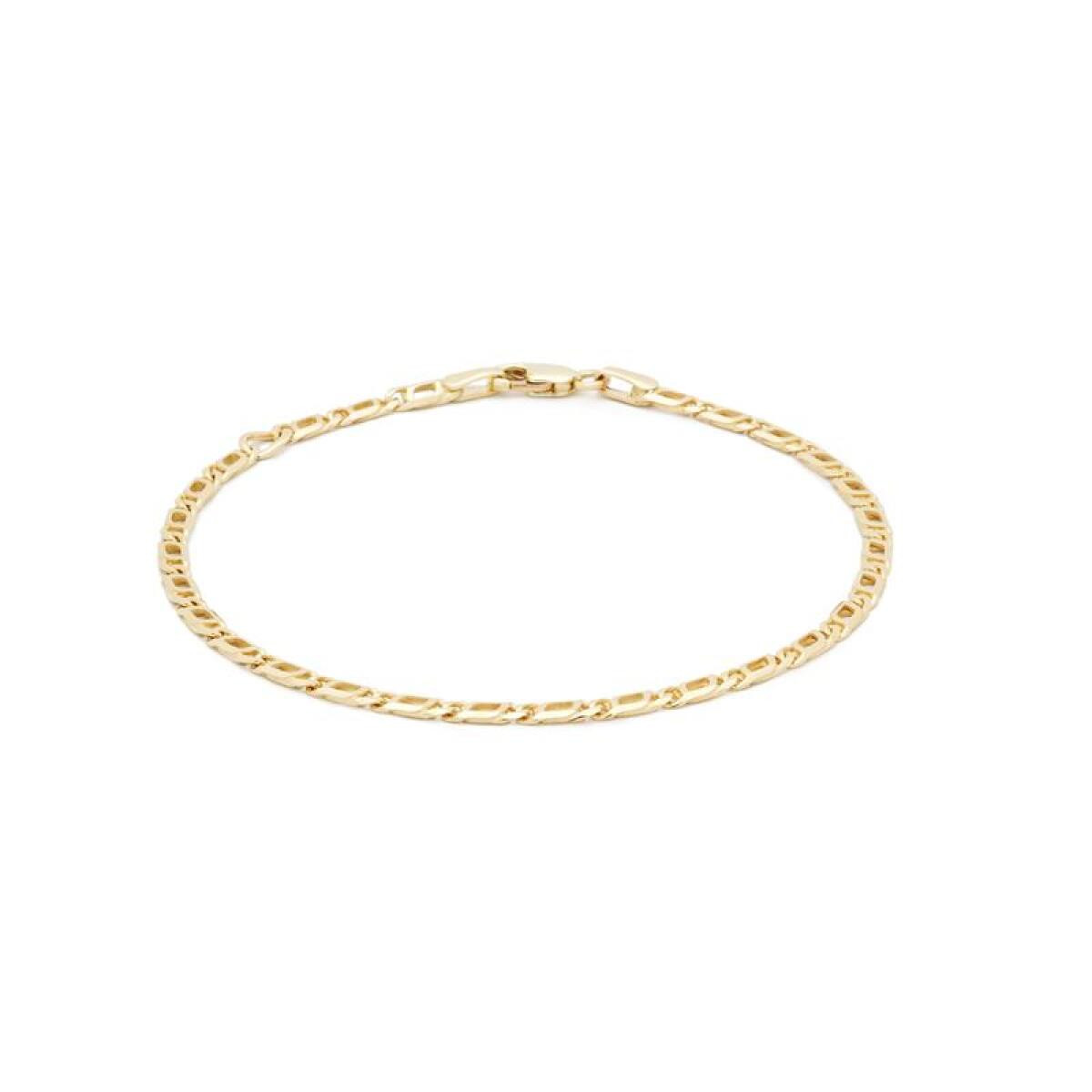 GLOW 204.2196.18 gouden schakelarmband met valkenoogschakel 3 mm breed - Lengte 19 cm