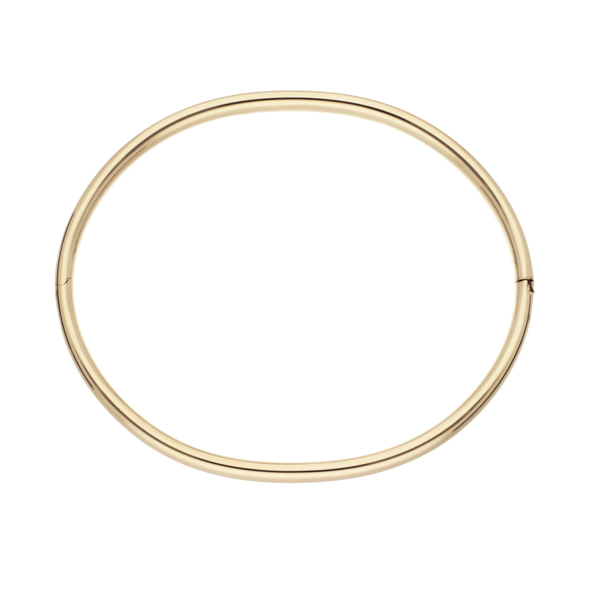 GLOW 204.2463.60 gouden bangle met glanzende afwerking 3 mm breed - Diameter 60 mm