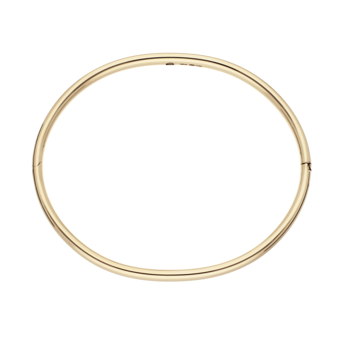 GLOW 204.2464.62 gouden bangle massief met zilveren kern glanzend 4 mm breed - Diameter 62 mm