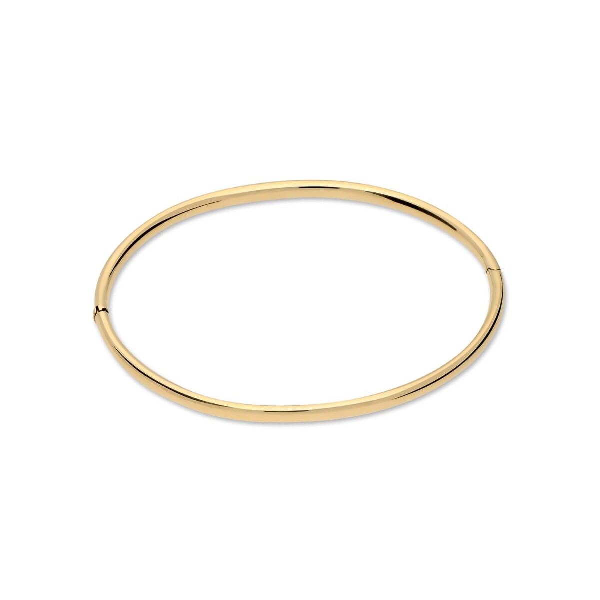 GLOW 204.2464.62 gouden bangle massief met zilveren kern glanzend 4 mm breed - Diameter 62 mm
