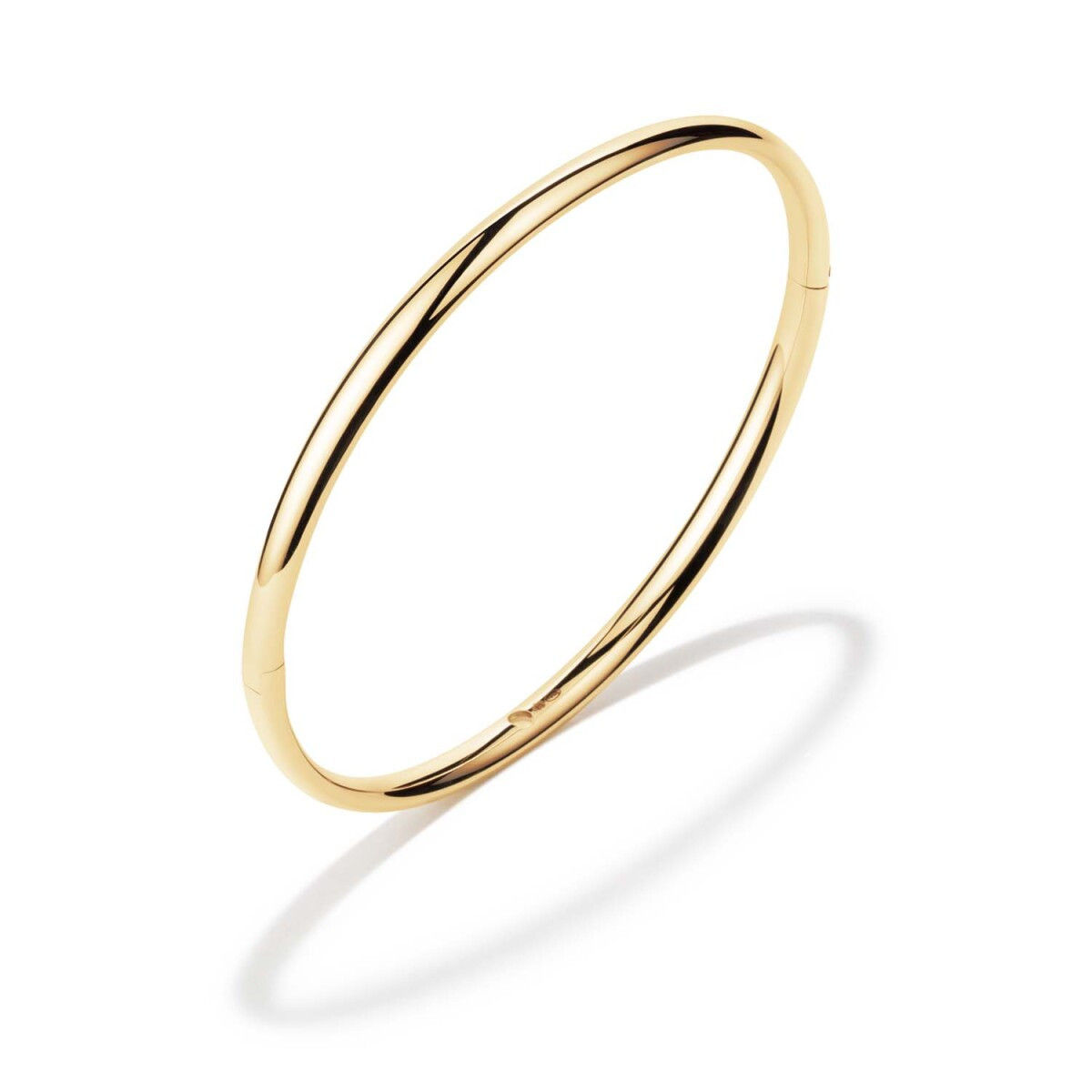 GLOW 204.2464.62 gouden bangle massief met zilveren kern glanzend 4 mm breed - Diameter 62 mm