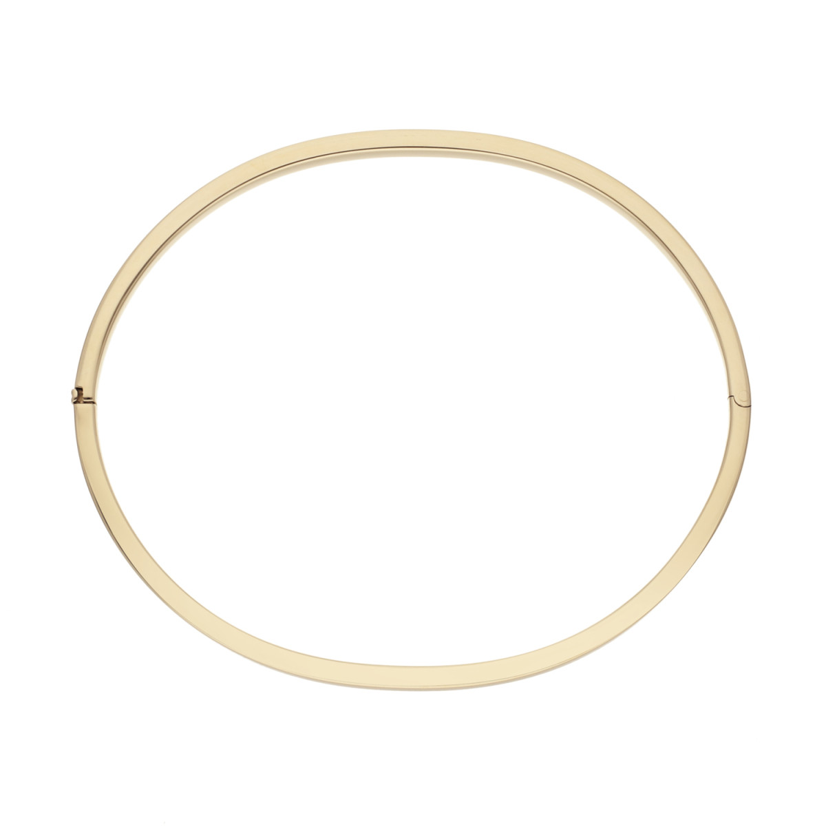 GLOW 204.2563.60 gouden bangle massief goud zilveren kern glanzend 3 mm breed - Diameter 60 mm