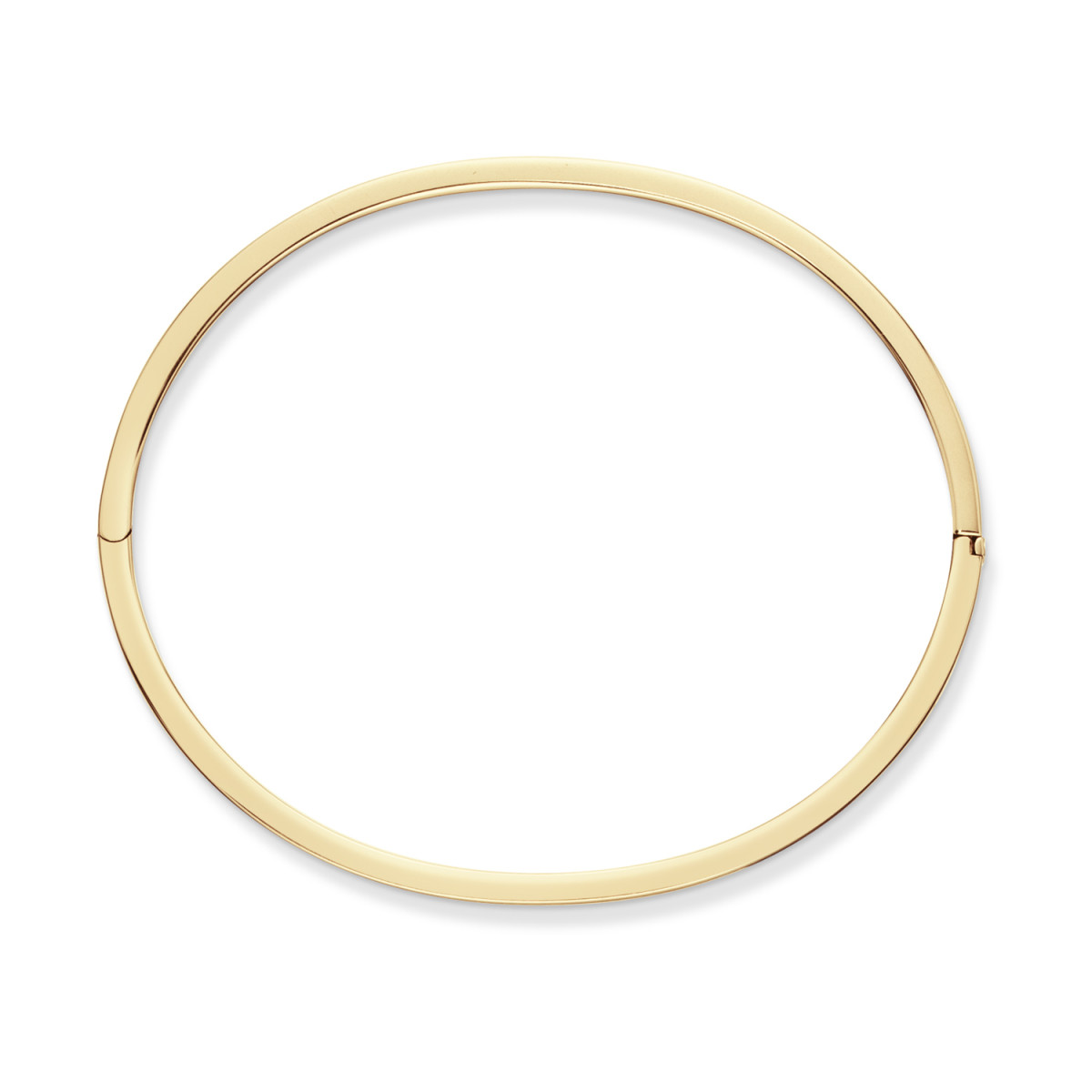GLOW 204.2565.60 massieve gouden bangle met zilveren kern 5 mm breed - Diameter 60 mm
