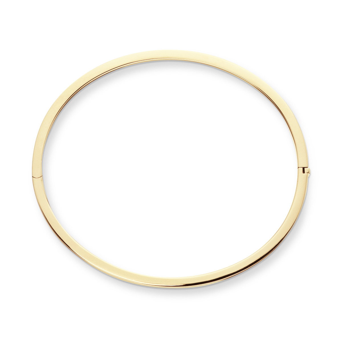 GLOW 204.2565.62 massief gouden bangle glanzend 5 mm breed - Diameter 62 mm