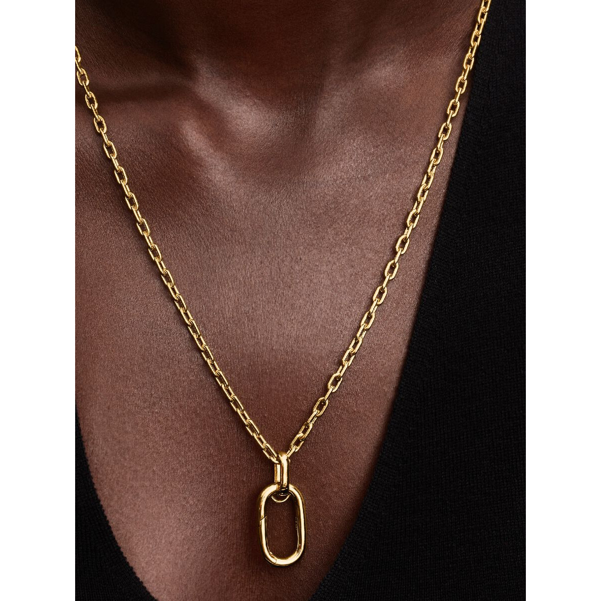 Pandora ME 364083C00-70 goudkleurige ketting met schakel voor bedels - Lengte 70 cm