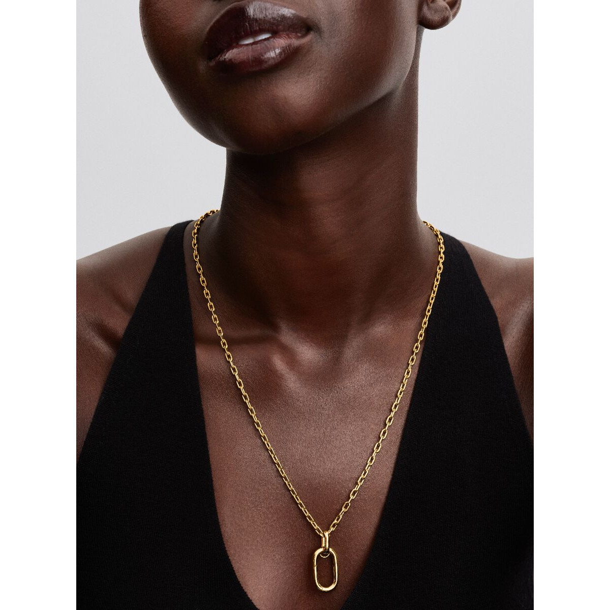 Pandora ME 364083C00-70 goudkleurige ketting met schakel voor bedels - Lengte 70 cm