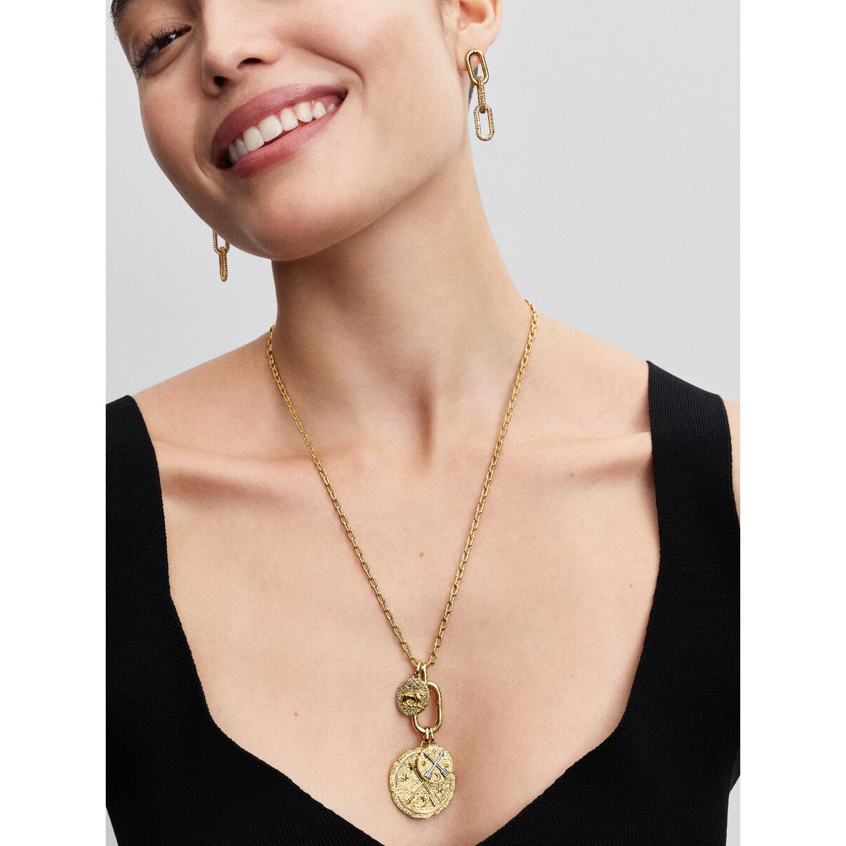 Pandora ME 364083C00-70 goudkleurige ketting met schakel voor bedels - Lengte 70 cm