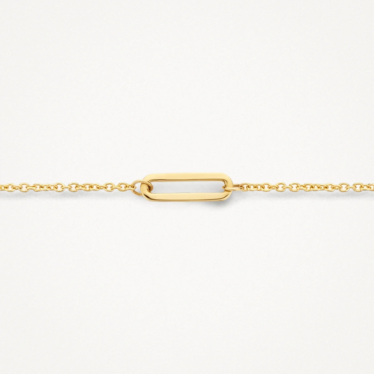 Blush 2179YGO gouden schakelarmband met paperclip schakels 3.5 mm breed - Lengte 18 cm