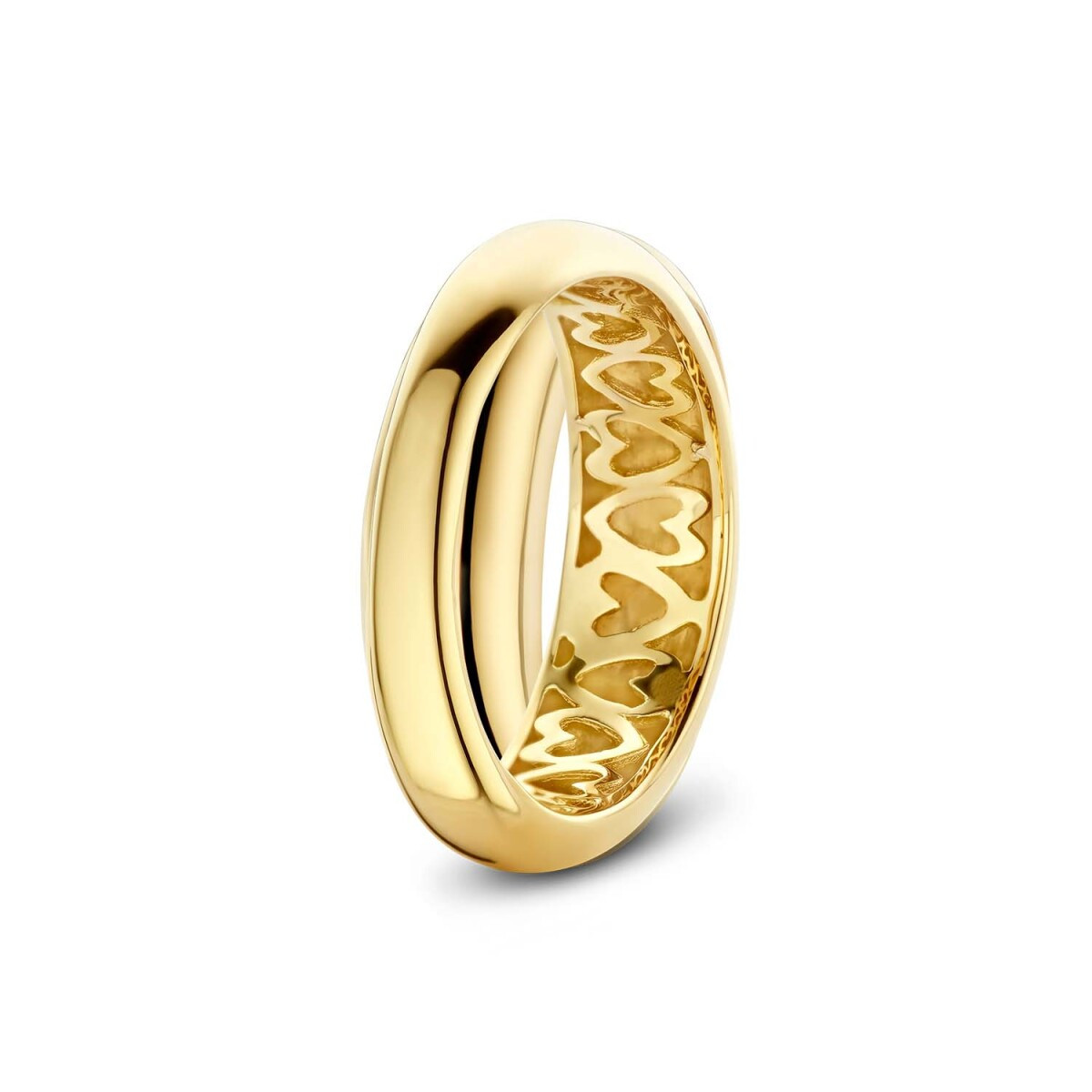 GLOW 214.1228 14-karaat gouden ring glanzend afgewerkt 6 mm breed