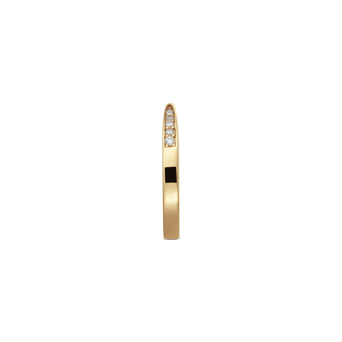 GLOW 214.2045 14-karaat gouden aanschuifring met zirkonia 2.5 mm breed