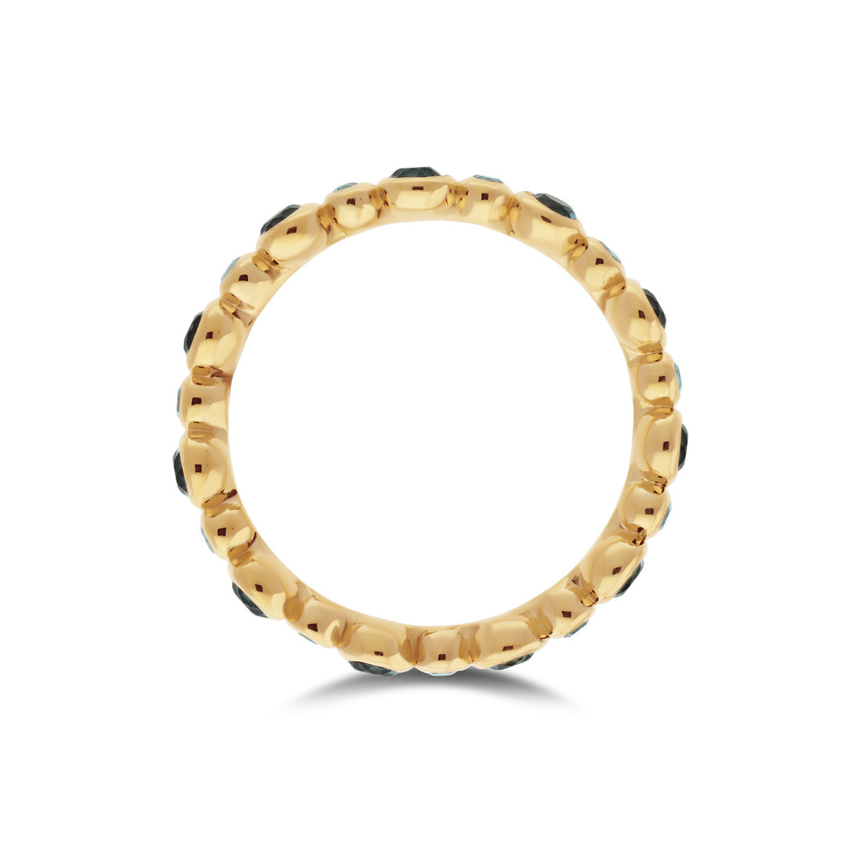 GLOW 214.2315 14-karaat gouden schakelring topaas 3 mm breed