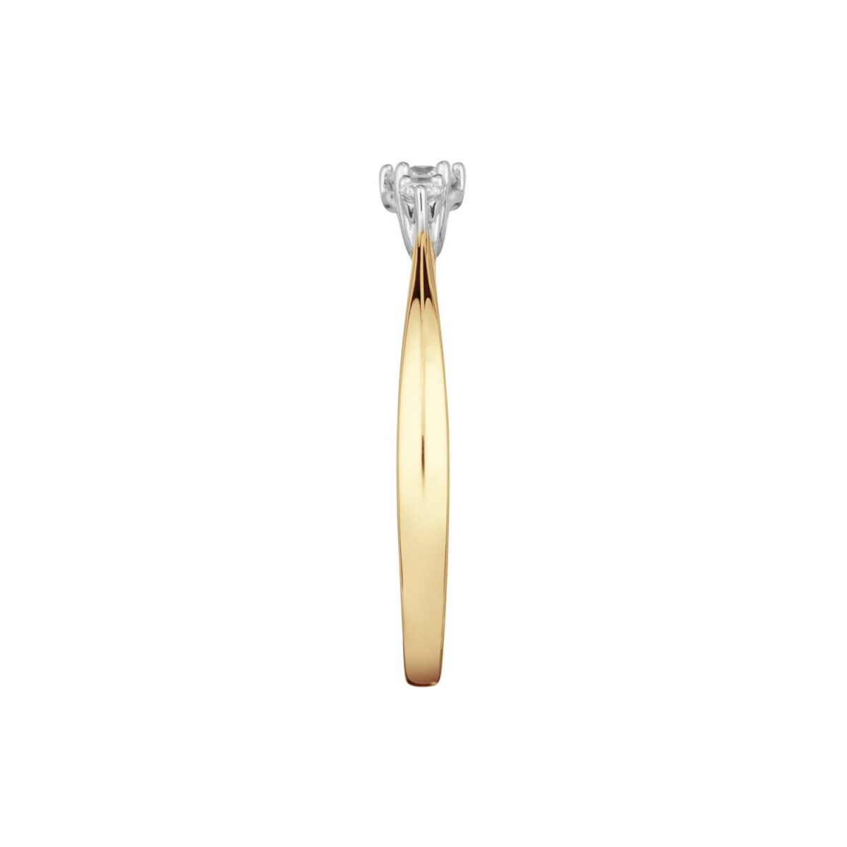 GLOW 214.6000LGD gouden trilogie ring met lab grown diamanten 0.16 crt 4 mm breed