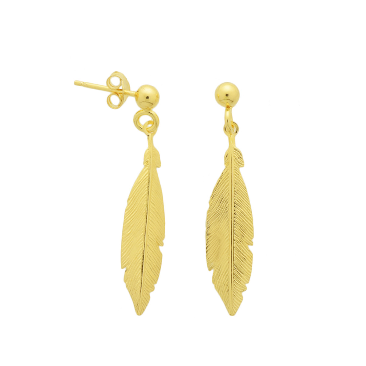 Luxe plated oorhangers 38 mm hoog