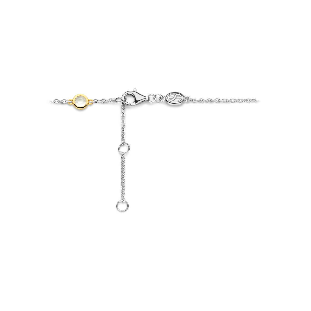 TI SENTO 23033ZY bicolor armband met diverse hangers - Lengte 16 cm, 18 cm, 20 cm