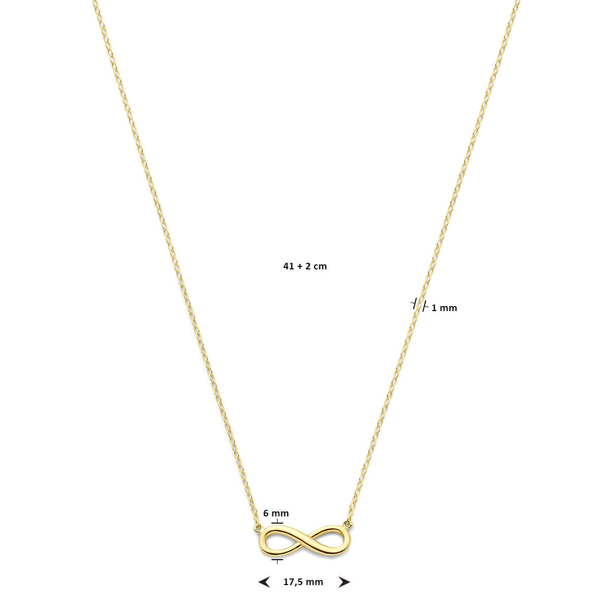 Infinity ketting goud