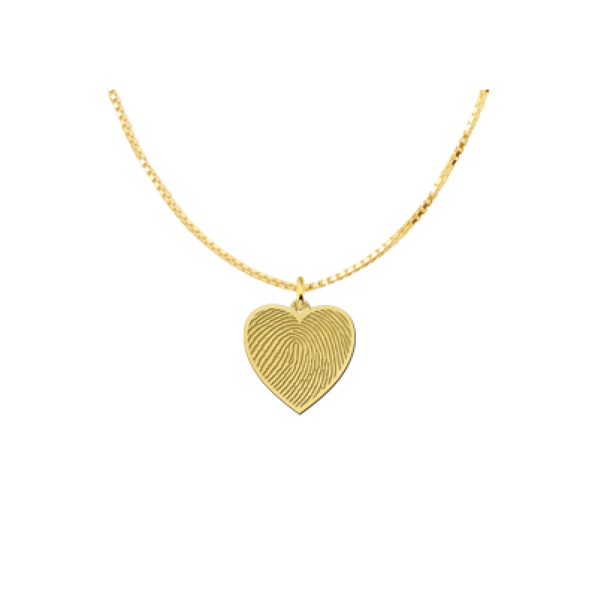 Gouden vingerafdruk hart hanger - 20 x 20 mm - Names4ever