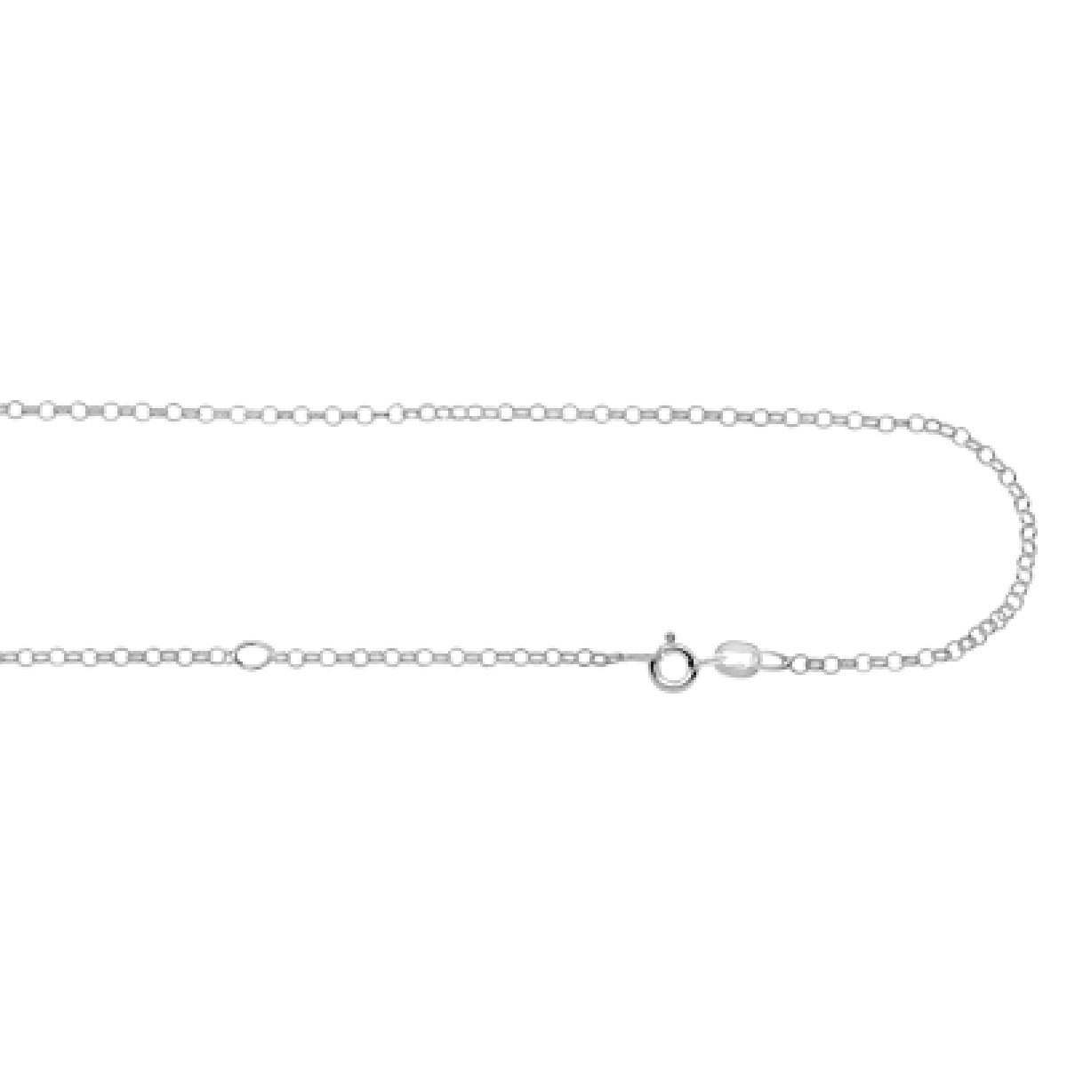 Zilveren jasseron ketting 1 mm