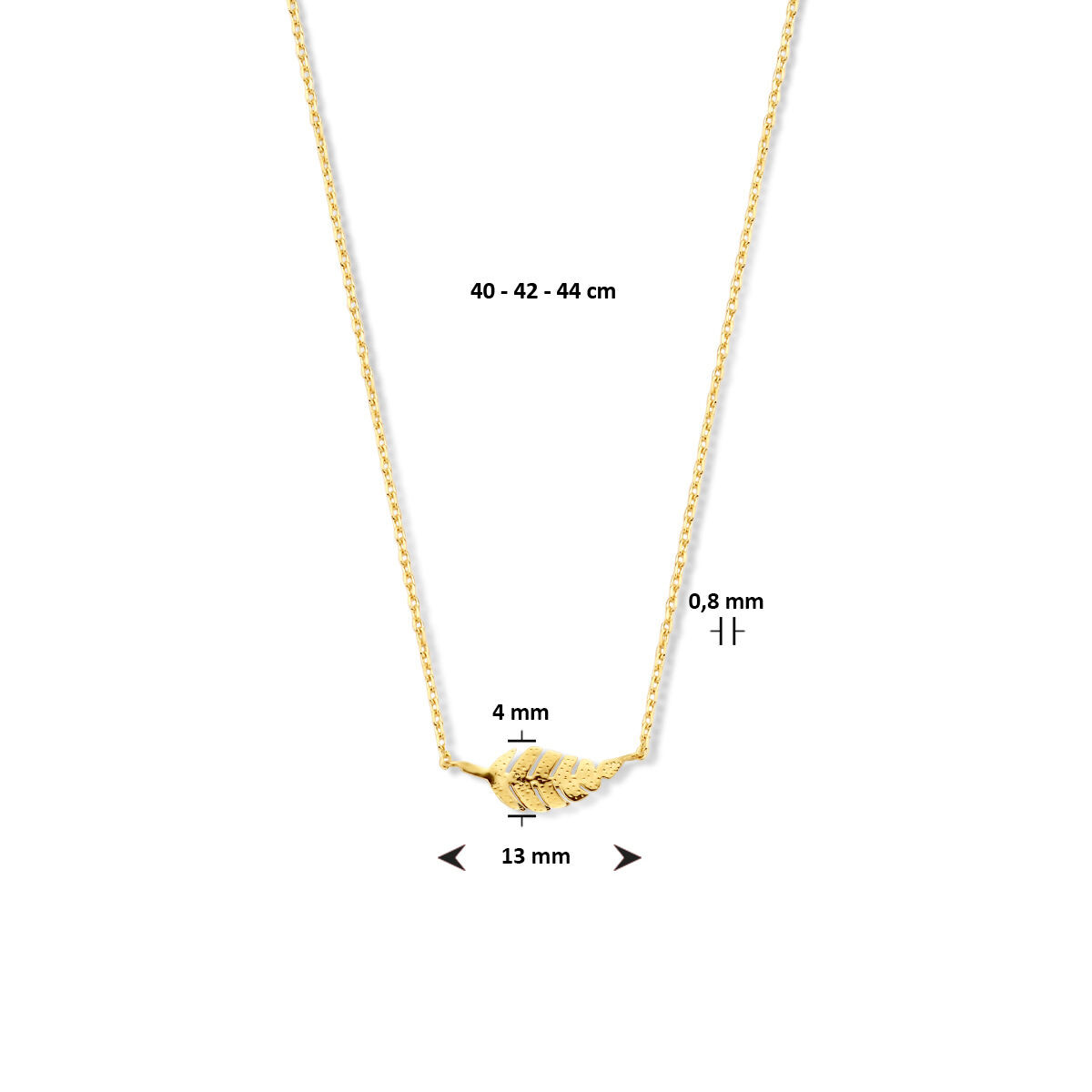 Gouden ketting veer