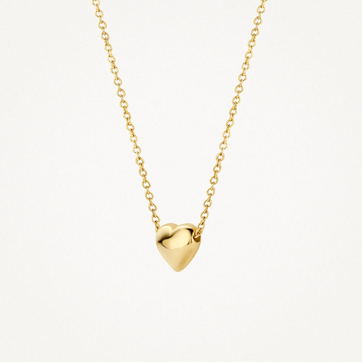 Blush 3062YGO gouden ketting met hanger glanzend hartje 5.7 mm - Lengte 42 cm
