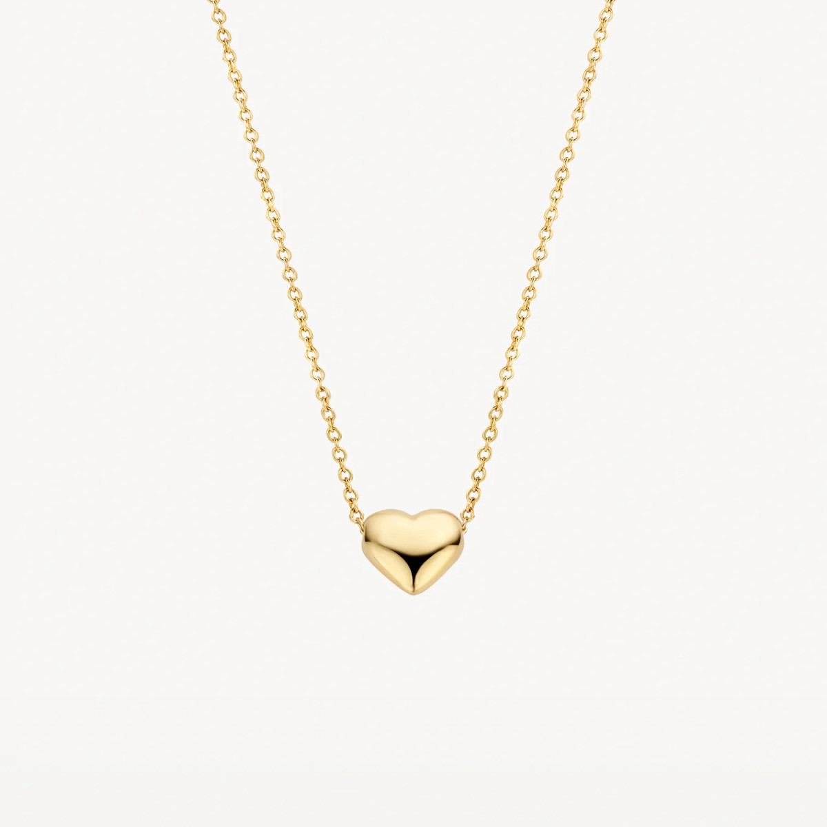 Blush 3062YGO gouden ketting met hanger glanzend hartje 5.7 mm - Lengte 42 cm
