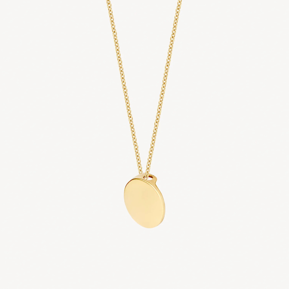 Blush 3088YGO gouden ketting met ronde hanger 8 mm - Lengte 42 cm