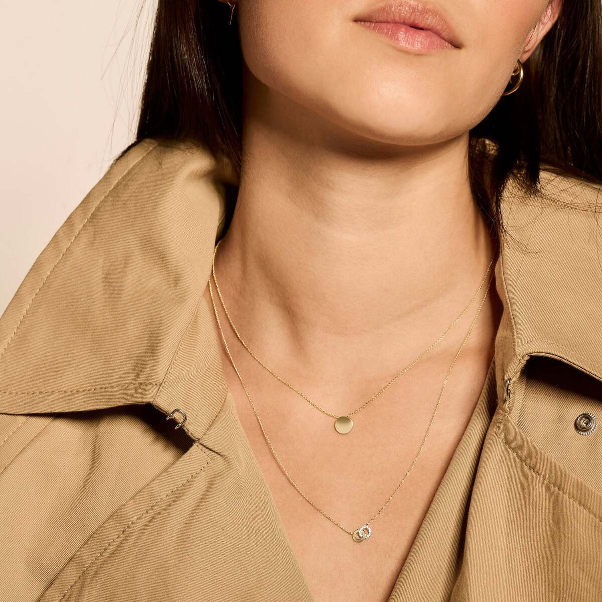 Blush 3088YGO gouden ketting met ronde hanger 8 mm - Lengte 42 cm
