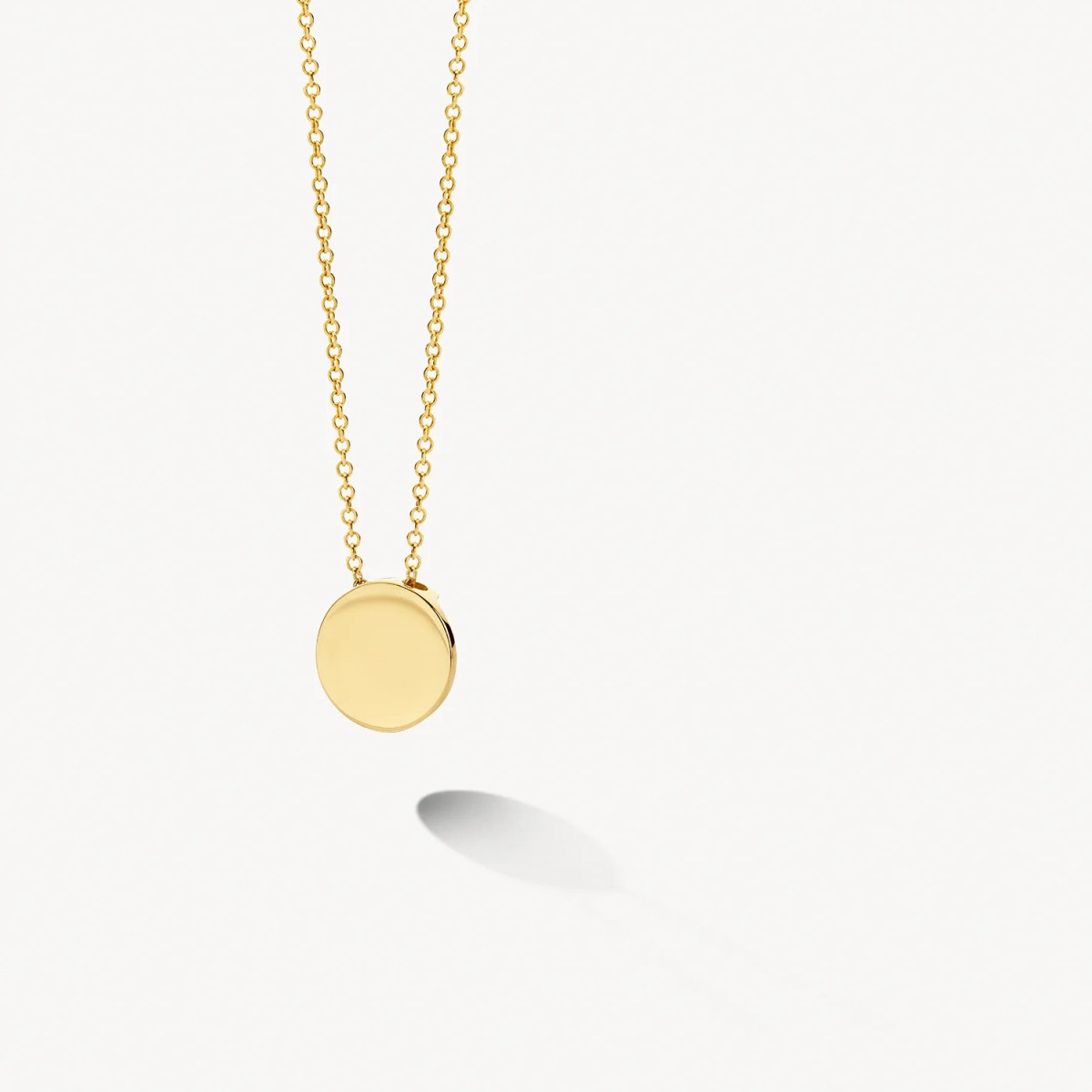 Blush 3088YGO gouden ketting met ronde hanger 8 mm - Lengte 42 cm