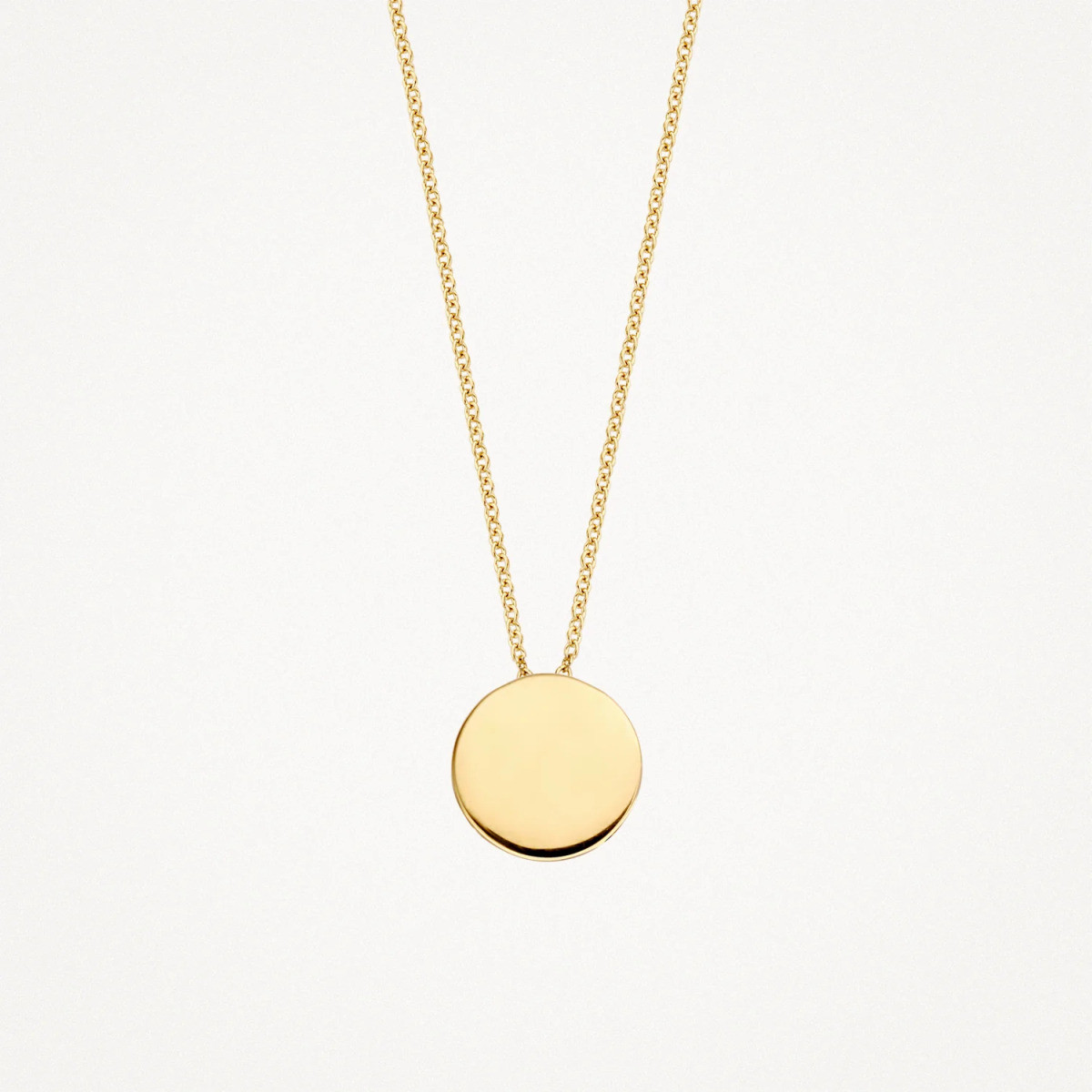 Blush 3088YGO gouden ketting met ronde hanger 8 mm - Lengte 42 cm