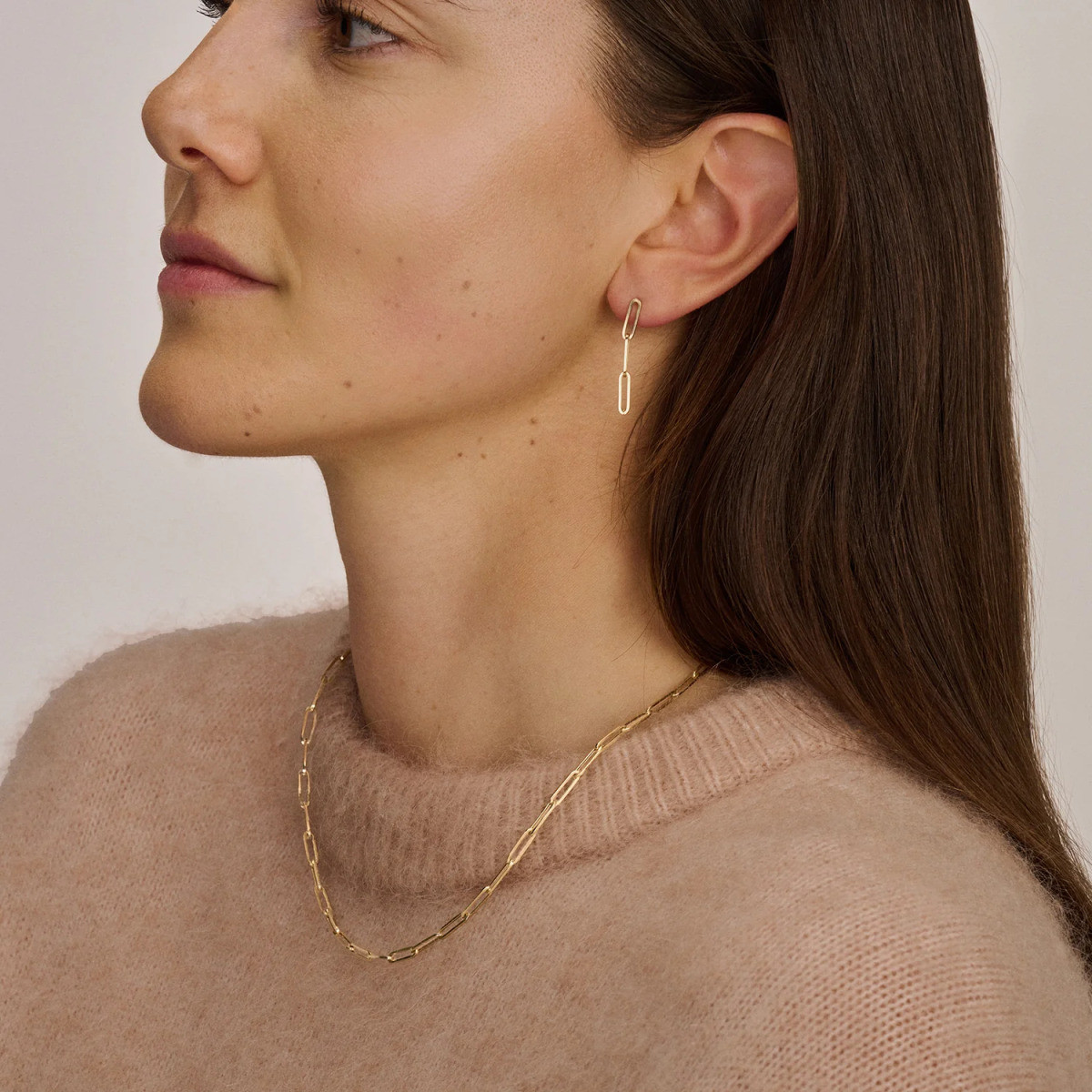 Blush 3130YGO gouden schakelketting met closed forever schakels 4.1 mm breed - Lengte 45 cm