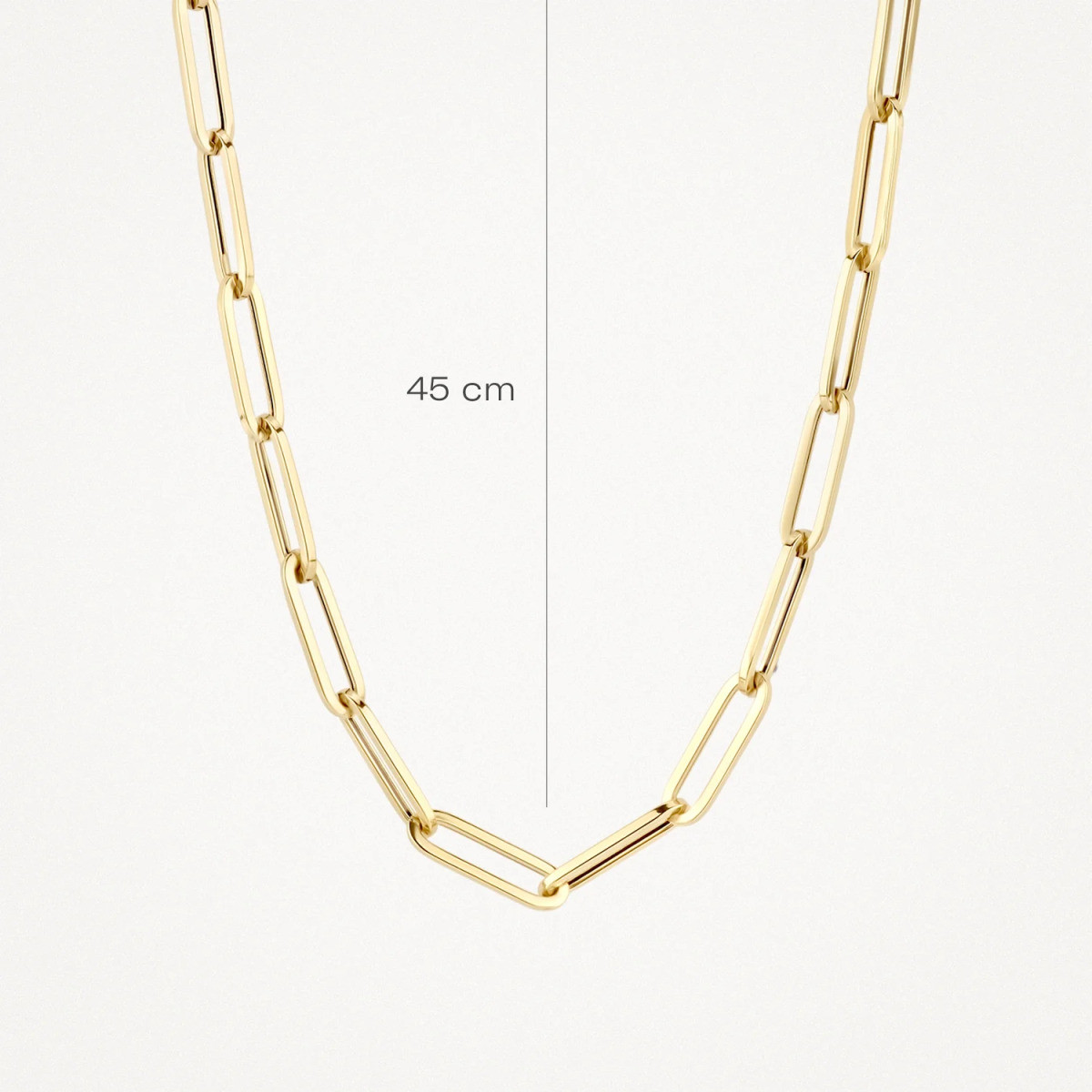 Blush 3130YGO gouden schakelketting met closed forever schakels 4.1 mm breed - Lengte 45 cm