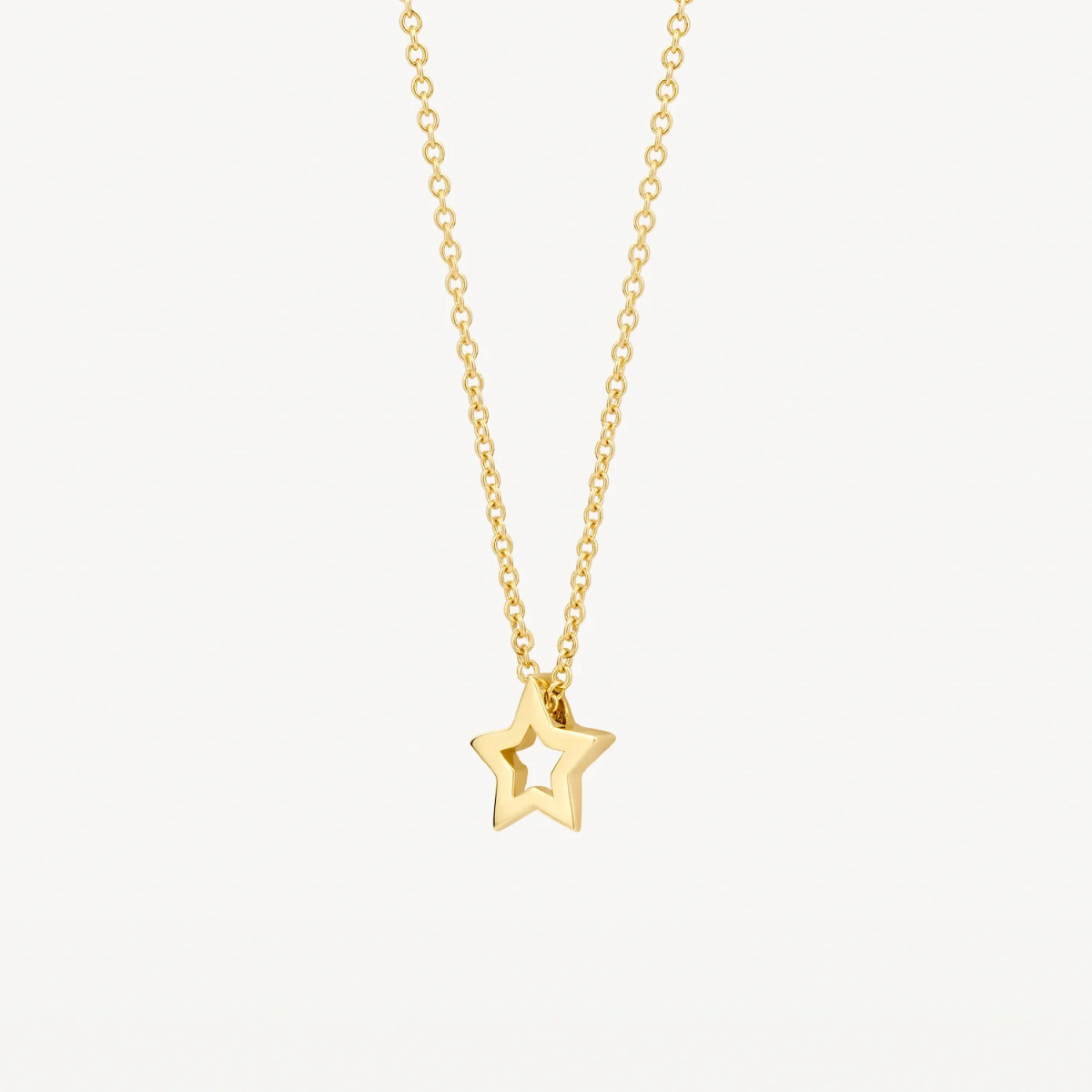 Blush 3151YGO gouden ketting met ster hanger 6.1 mm - Lengte 42 cm