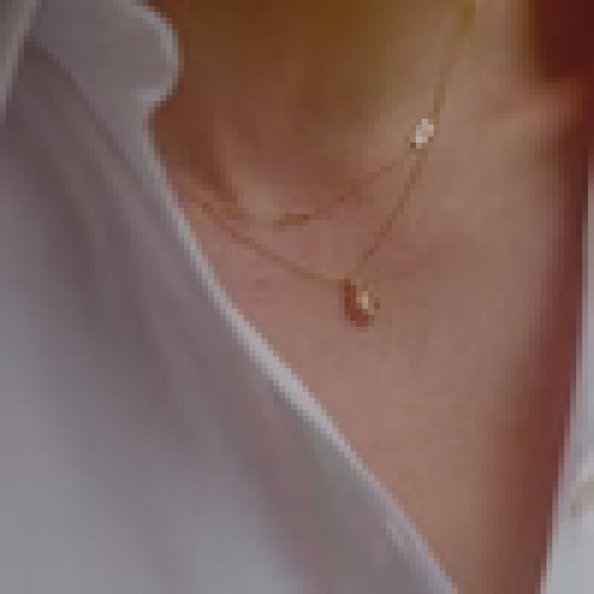 Blush 3156YGO gouden ketting met rechthoekige hanger 7.9 mm - Lengte 42 cm