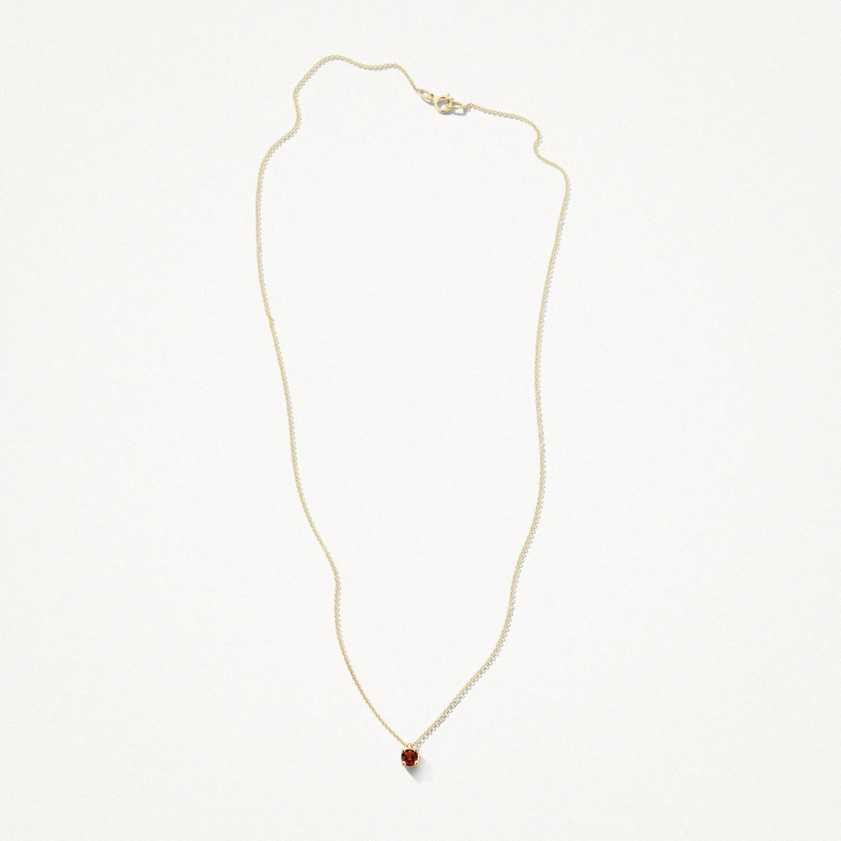 Blush 3200YGA gouden ketting met ronde granaat hanger 3.7 mm - Lengte 42 cm