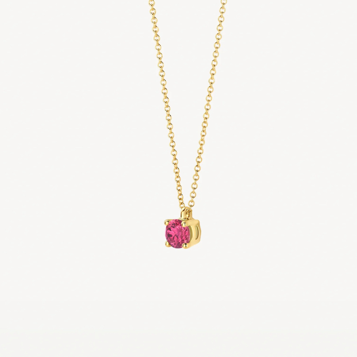 Blush 3200YPT gouden ketting met ronde toermalijn hanger 3.7 mm - Lengte 42 cm