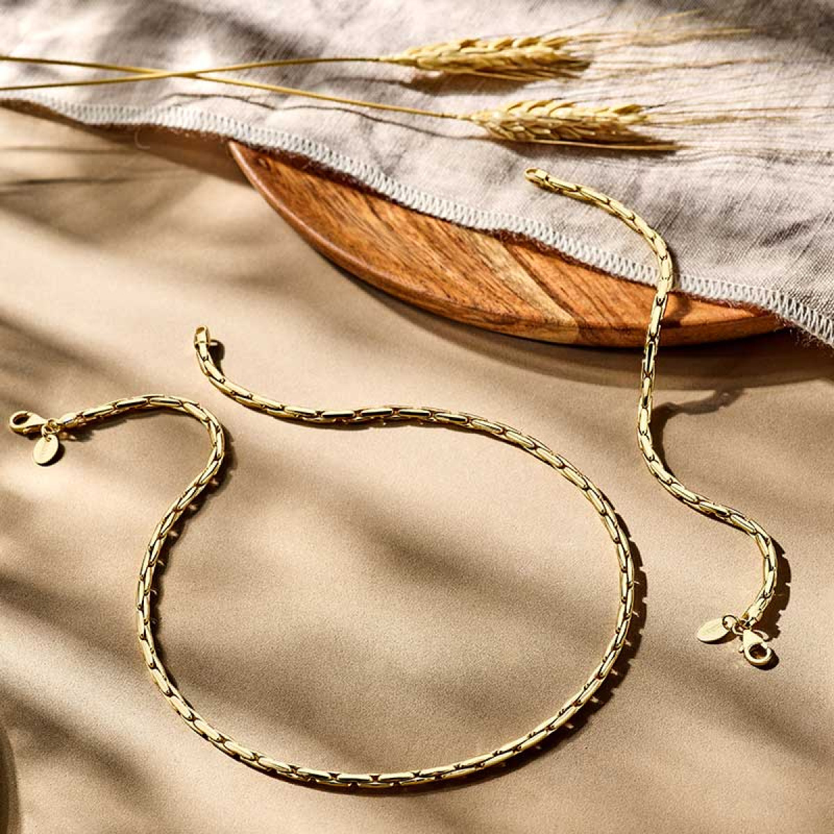 Zilgold armband met cardano schakels 3 mm breed - Lengte 19 cm