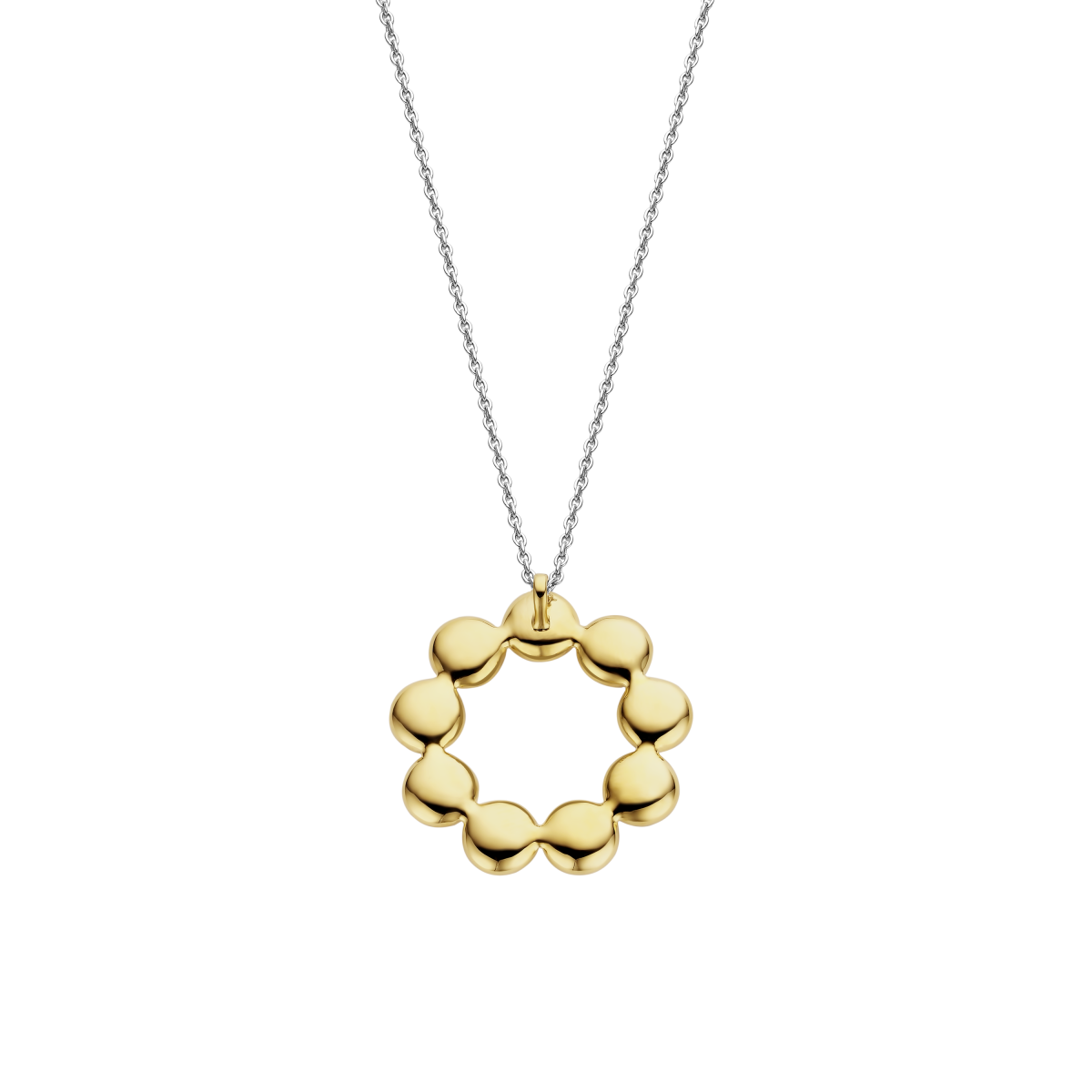 TI SENTO 34008YP/42 ketting met gold plated parelhanger - Lengte 38, 40, 42, 45, 48 cm